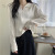 Retro Polo Collar Apricot Sweater Women's Autumn 2022 New Korean Style Inner Long Sleeve Sweater Student Top Fashion