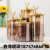 Deer Storage Tank Sealed Jar Glass Material Pasta Box Borosilicate Sealed Jar Bamboo Cover Gold Glass Jar