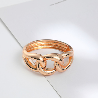 Gold Bracelet Female Fashion Classic Original Design Three Ring Personality Fashion European and American Foreign Trade Source Hot-Selling Ornament