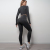 Cross-Border Seamless Knitted Quick-Drying Running Sportswear Yoga Long-Sleeve Suit Slim Fit Fitness Yoga Pants Base Two Pieces