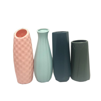 Drop-Resistant PE Vase Office Vase Decoration Desktop Vase Stall TikTok Supply