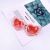 New Sticky Pearl Peach Heart Frame Sunglasses Personality Fashion Boys Girls Sun Protection Cool Cute Sun Glasses