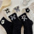 SocksBlack and White Twist Accessories Socks for Women Winter Fleece Lined Padded Warm Keeping Coral Fleece Tube Socks Sleeping Socks Room Socks
