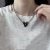 Sweet Cool Style Zircon Black Love Chain Necklace Affordable Luxury Fashion Ins Clavicle Chain Metal Temperament Wild Necklace