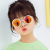 New Sticky Pearl Kids Sunglasses B138 Spot Fashion Baby Street Shooting Fashion Match round Frame Glasses Wholesale