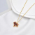 Maple Leaf Necklace High-Grade Red Maple Leaf Female Light Luxury Minority Design Temperament Clavicle Chain Exquisite Necklace Non-Fading