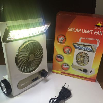 New Multi-Function Led Table Lamp Mini Little Fan USB Solar Energy Recharge Fan Outdoor Camping Light