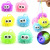 Creative Decompression Convex Eye Luminous Hairy Ball Flash Convex Eye Vent Ball Stall Supply Children's Soft Rubber Toys Wholesale