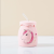 Mug Water Glass Ins Mug Lid Straw Household Ceramic Cup Student Milk Cup Trending Girl Coffee Cup