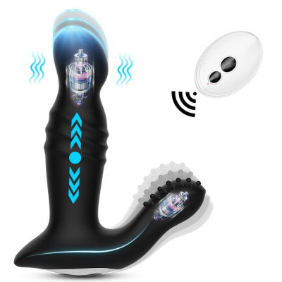 Prostate 10-Frequency Retractable 4-Generation Massage Wireless Remote Control after Butt Plug Vibrators Adult Supplies Wholesale Delivery