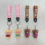 Creative Trending Bear Flexible Rubber Key Chain Cartoon Bear Key Accessories Stereo Doll Pendant