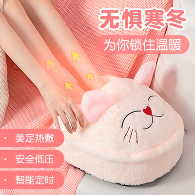 Winter Plush Massage Feet Warmer Creative Cartoon Foot Massager Heating Dormitory Electric Heating Shoes Warmer Fantastic Foot Warming Appliance