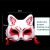 Half Face Cat Mask Internet Celebrity Same Style Cat Face Mask Hand Painted Men and Women Cos Half Face Fox Mask Supply Wholesale