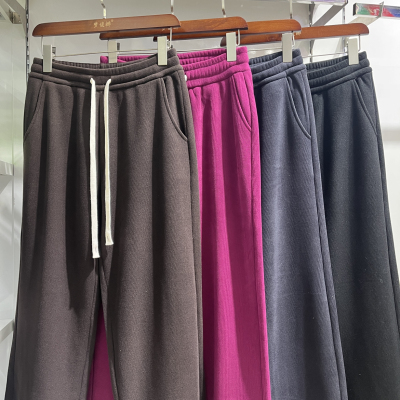 Autumn and Winter Fleece-Lined Keep Warm Outerwear Thick Women's Pants