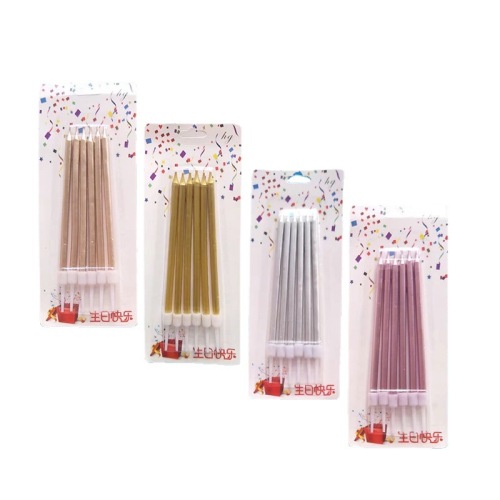 birthday cake candle party candle suction card gold spray pencil candle slender candle baking packaging wholesale