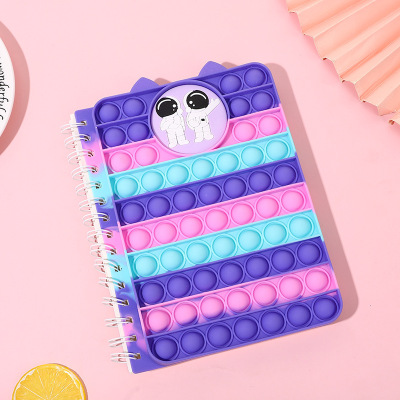 Decompression Bubble A5 Notebook 50 Pages Silicone Cartoon Deratization Pioneer Journal Notebook Gift Notebook Coil