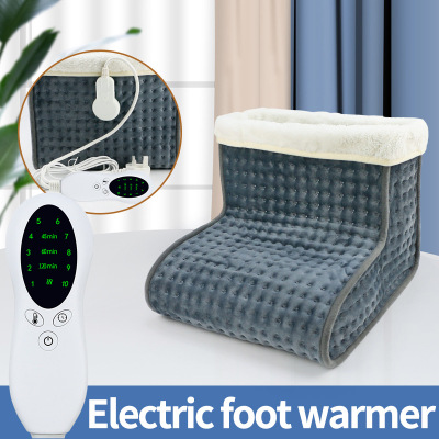 Cross-Border Amazon Plug-in Electric Heating Feet-Warming Pad High-Top Electrothermal Shoes Feet Warmer Office Heating Warm Boots