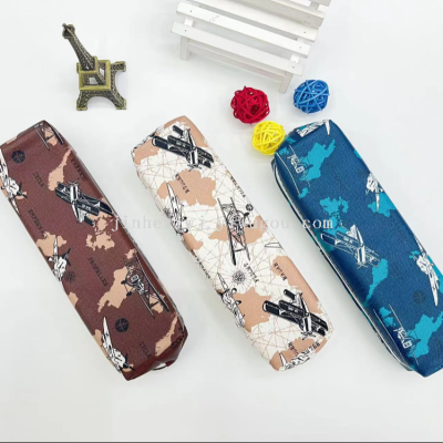 New Boys Pencil Case Factory Direct Sales Boys Stationery Case Airplane Cartoon