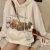 Retro American Bear Hooded Sweater for Women Autumn and Winter New Small Loose and Idle Hong Kong Style Oversize Top