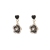 Korean Style Black Camellia Lovely Sterling Silver Needle Earrings 2022new Online Influencer Fashion Earrings Trendy Earrings