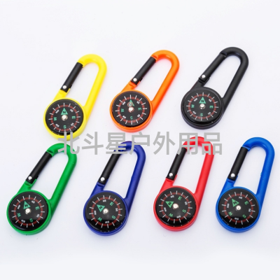 Outdoor Supplies Compass Plastic Climbing Button Carabiner Carabiner Outdoor Carabiner Mountaineering Climbing Button Carabiner, Precision Compass