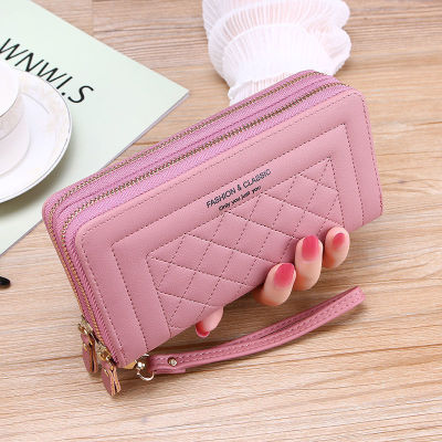 Women's Wallet 2020 New Long Women's Korean-Style Leisure Phone Bag Double Zipper Wallet Large Capacity Card Holder