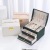 European Princess Portable Square Multi-Layer Storage Jewelry Box High-End Necklace Earrings Ear Stud and Ring Jewelry Box