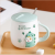 Cartoon Cute Ceramic Mug Gift Box With Cover With Spoon Office Coffee Cup Children 'S 3D Relief Dinosaur Water Cup