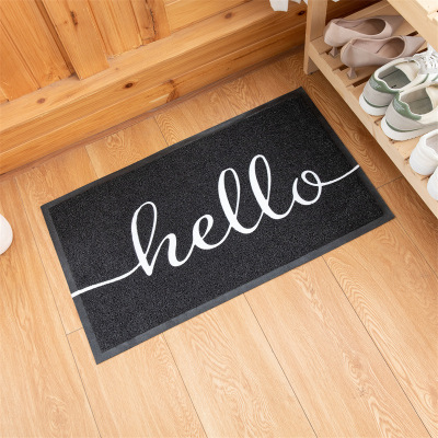 Amazon Door Mat Door Mat Earth Removing Foot Mat Black Fashion PVC Loop Floor Mat Entrance Mats