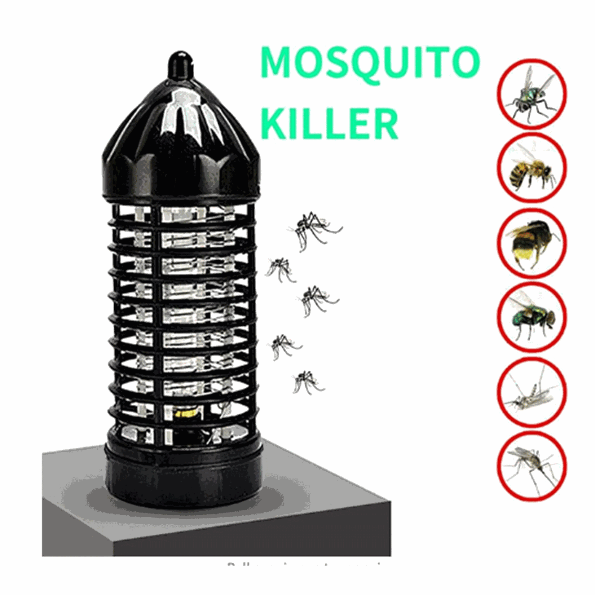Electric Shock Mosquito Killer Source Manufacturer Mosquito Killer Household Outdoor Mosquito Trap Lamp Radiation-Free Electronic Photocatalyst Trap Lamp