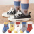 Children's Socks Autumn and Winter New Korean Style Men's and Women's Baby Cartoon Cotton Socks Ins Fashion Baby Cartoon Cute Mid-Calf Length Socks