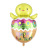 2023 Rabbit Year Aluminum Film Balloon Colorful Egg Rabbit Chicken Easter Cartoon Shaped Ball Party Decoration Layout