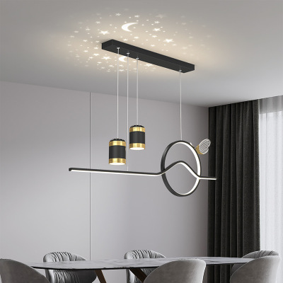 MIJIA Smart Long Chandelier Projection Restaurant Nordic Modern Minimalist Bar Lamp Xiao-I Voice Control