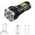 Bright LED Power Torch High-Power Long-Range USB Rechargeable Fishing Long-Range Portable Outdoor Quad-Core Flashlight