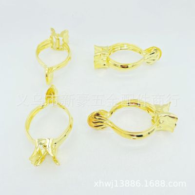 Self-Produced and Self-Sold Gold Nickel Color Curtain Clip Shower Curtain Flower Hairpin Open Clip Hanging Curtain Clip Iron Clip