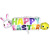 2023 Rabbit Year Aluminum Film Balloon Colorful Egg Rabbit Chicken Easter Cartoon Shaped Ball Party Decoration Layout
