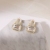 Korean Special-Interest Design Crystal Lock High-Grade Sterling Silver Needle Ear Studs New Bags Trendy Earrings