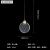 New Crystal Chandelier Bedside Light Luxury Living Room Cozy Bedroom Room Modern Small Long Suspension Wire Bar Internet Celebrity Lamps