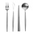 304 Stainless Steel Foldable Portuguese Same Outdoor Picnic Tableware Nordic Style Portable Spoon Fork Chopsticks Set