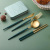 304 Stainless Steel Foldable Portuguese Same Outdoor Picnic Tableware Nordic Style Portable Spoon Fork Chopsticks Set