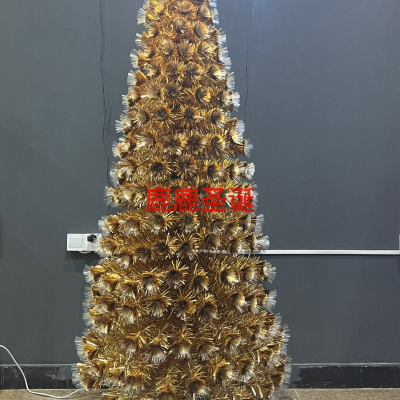 Golden Christmas decoration leaf ornaments Christmas tree shopping mall supermarket window home decoration props