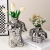 Nordic Electroplated Silver Vase Ceramic Creative Wine Cabinet Art Model Room Affordable Luxury Style Soft Decorative Ornaments Wholesale