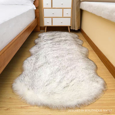Plush Foot Cushion Sofa Cushion Living Room Bedroom Bedside Carpet Irregular Wool-like Mat Decoration Window Cushion rug
