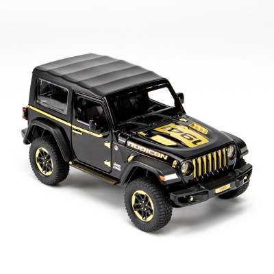 Simulation Alloy Jeep Car Model Toy 1:20 Wrangler Ruokken off-Road Vehicle Children's Sound and Light Pull Back Car
