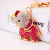 Creative Cute with Diamonds Crystal Elephant Keychain Animal Key Chain Bag Accessories Metal Pendant Small Gift