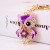Creative Cute Cartoon Diamond Owl Car Key Ring Women Bag Accessories Animal Metal Keychain Pendant