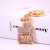 Creative Diamond Women's Perfume Bottle Keychain Women's Bag Accessories Metal Pendant Clover Key Chain Small Gift
