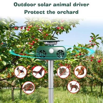 New Solar-Powered Animal Repeller High-Power Multi-Function Bird Warner Drive Cat Snake Mouse 360 Degrees Burst Light Mode