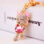 Creative Cute with Diamonds Waving Cat Keychain Women's Bag Accessories Kitten Metal Pendant Key Chain Small Gift