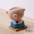 Home Furnishings Desktop Cartoon Bear Head Tilt Doll Breathable Painted Ceramic Succulent Plant White Pottery Small Flower Pot Indoor